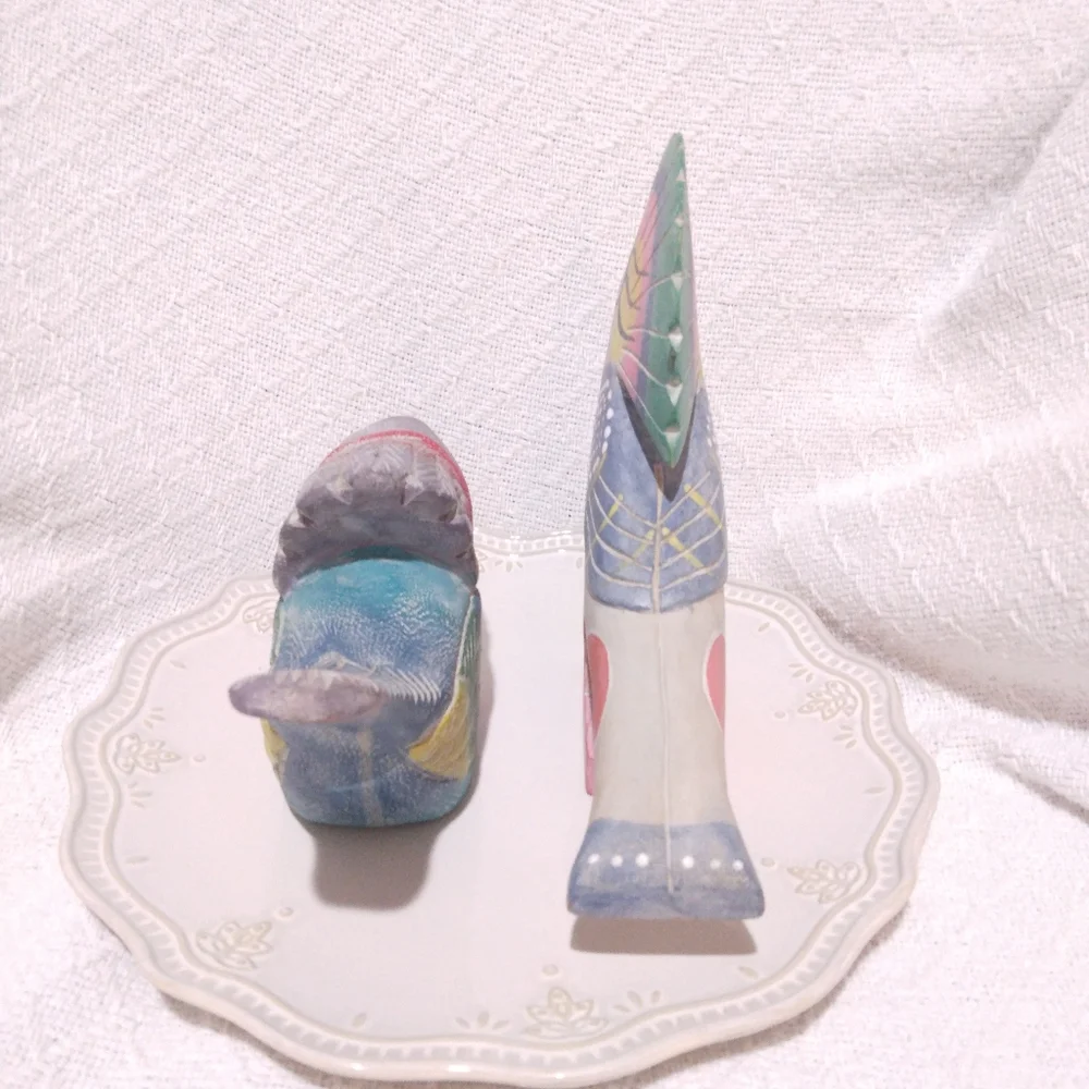 Set of Two Wooden Tropical Birds - Picture 5 of 6